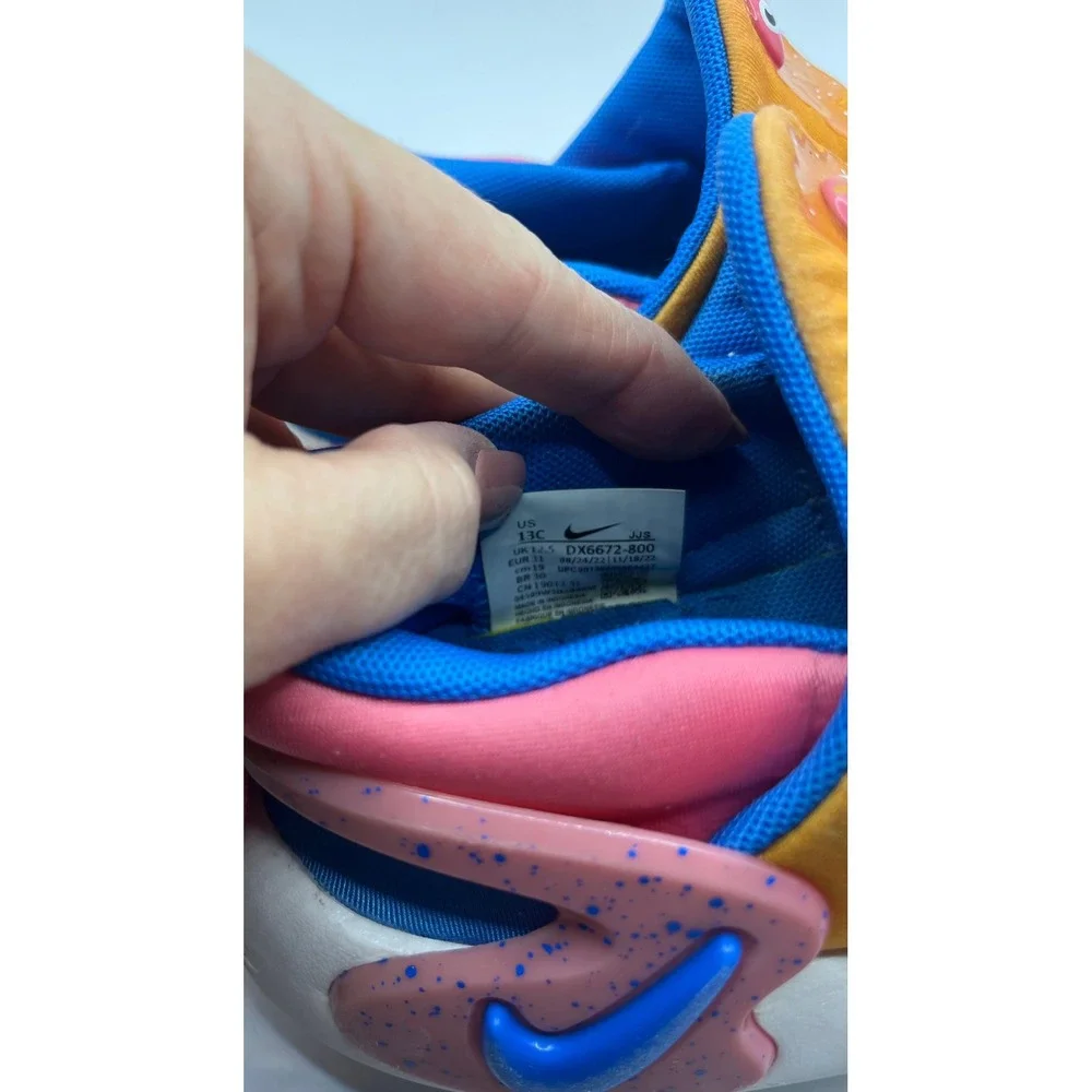 Nike Dynamo Free Toddler Shoes Blue‎ Pink Orange Monster Eyes Size 13C
